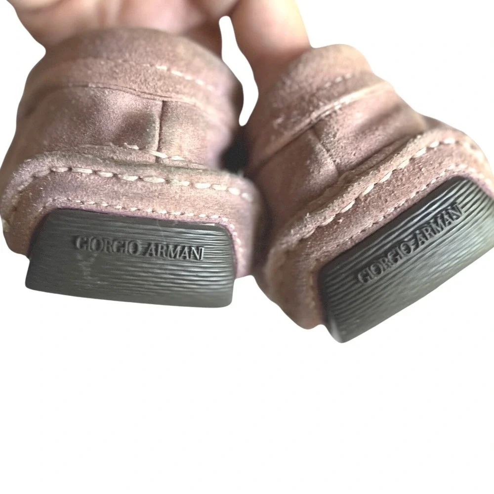 Giorgio Armani Pink Suede Driving Loafers Men's‎ 8